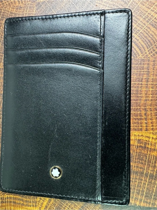 Montblanc Other - Authentic Montblanc Meisterstück Black Leather Pocket Card Holder Wallet Slim